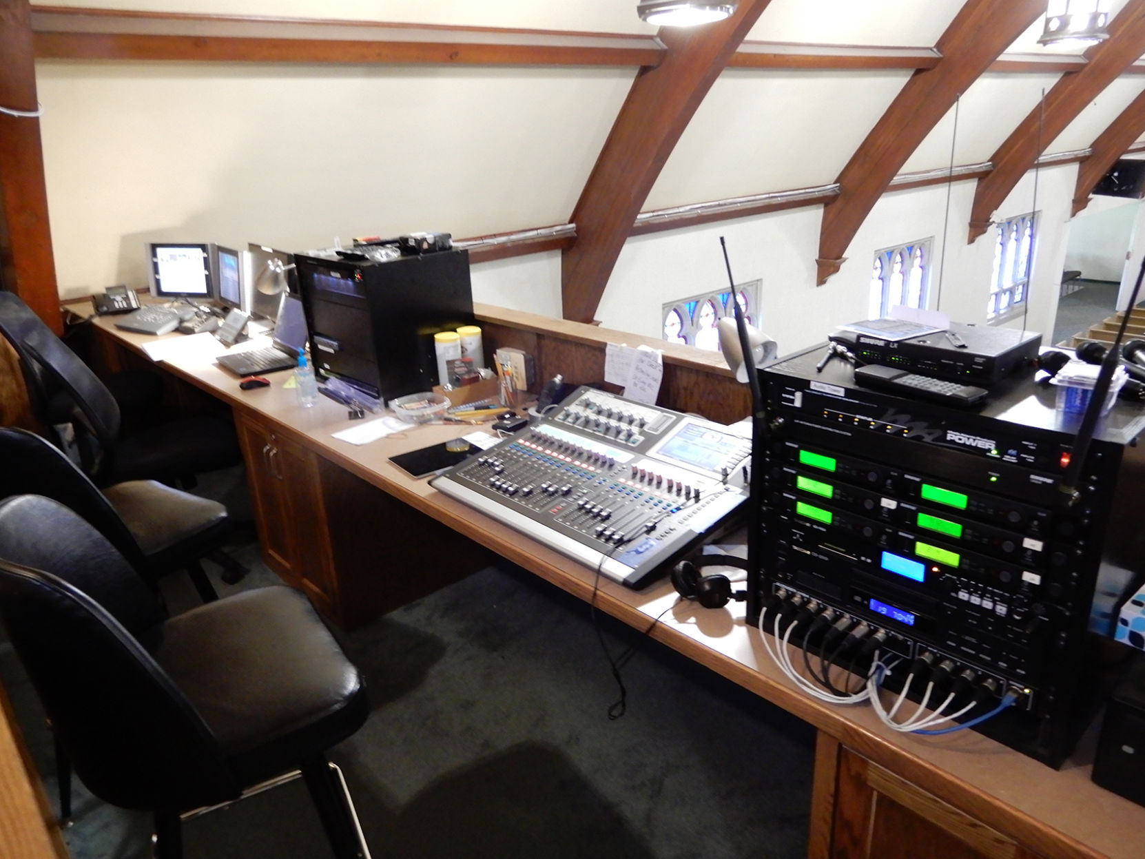First Reformed Church tech booth